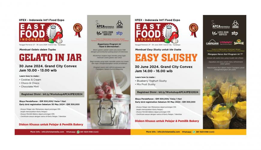INDONESIA INTERNATIONAL FOOD EXPO - GELATO WORKSHOP 2024