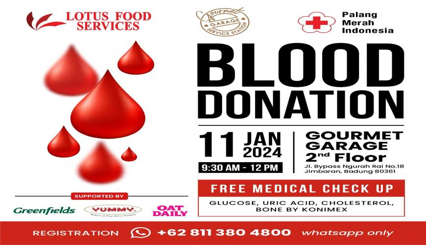 Blood Donation with Lotus Food Services and Palang Merah Indonesia 7.0