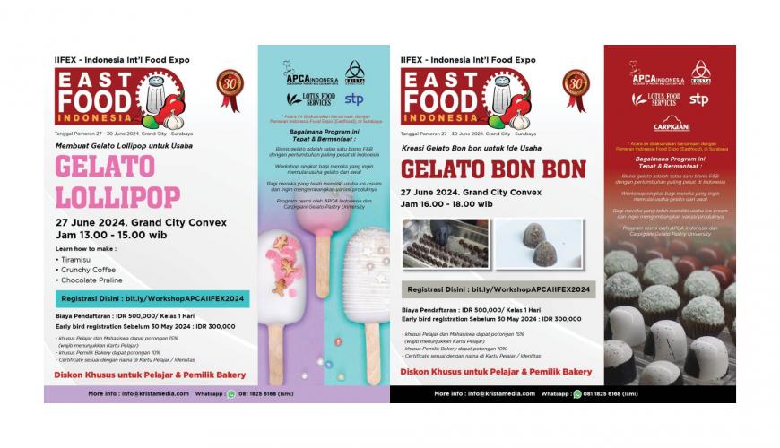INDONESIA INTERNATIONAL FOOD EXPO - GELATO WORKSHOP 