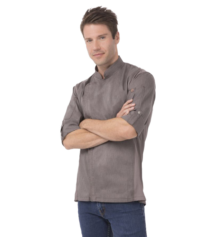 Chef Work - Hartford Chef Coat  Graphite Grey