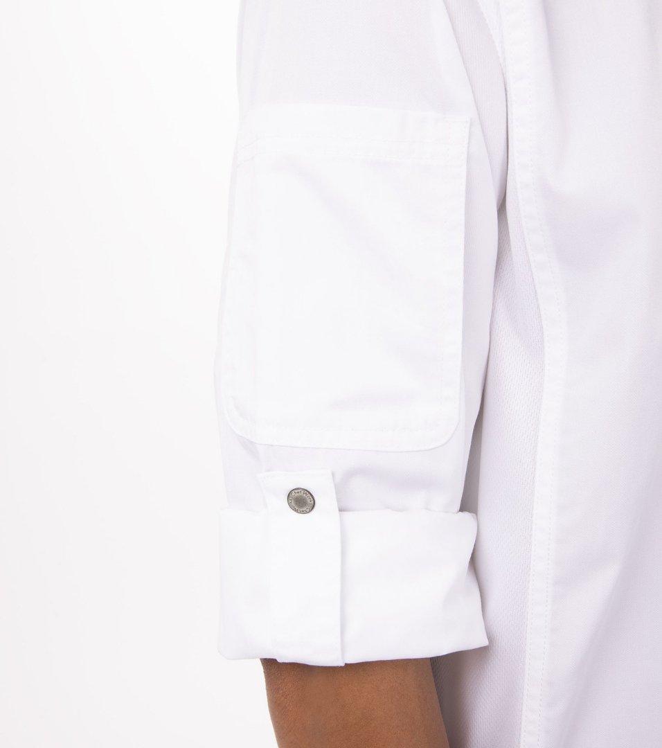 Chef Works Hartford Dames Chef Jas – Lichtgewicht, Ademend, Met Cool Vent Zijpanelen, Zwart/Leisteenblauw
